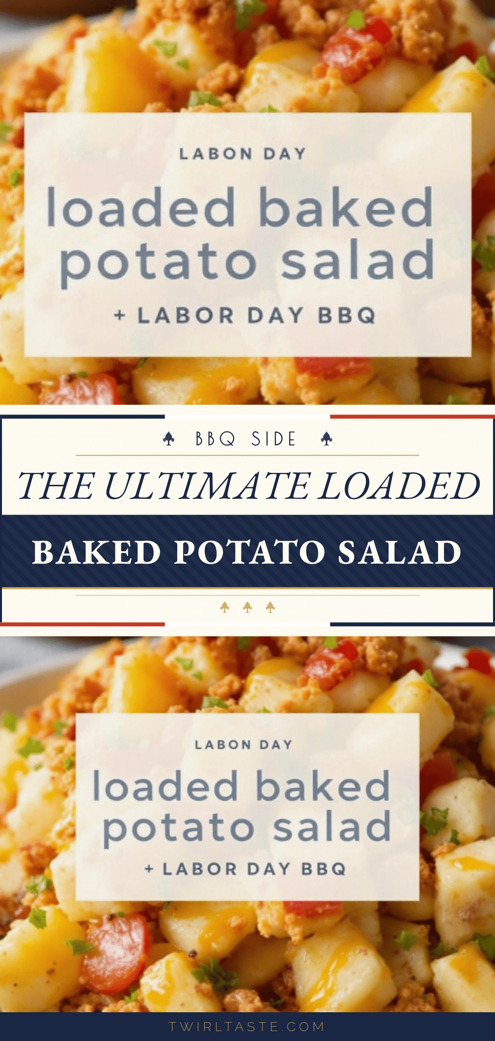 loaded baked potato salad for BBQ recipe