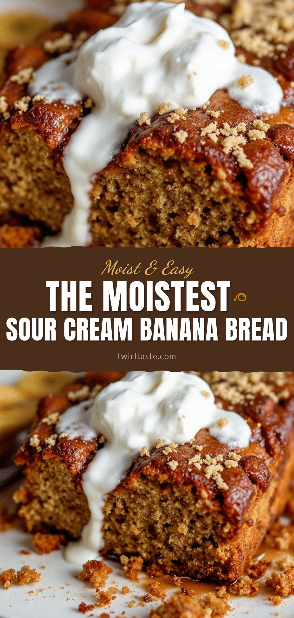moist banana bread with sour cream recipe