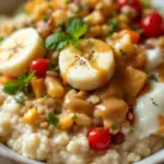 peanut butter banana overnight oats - featured image