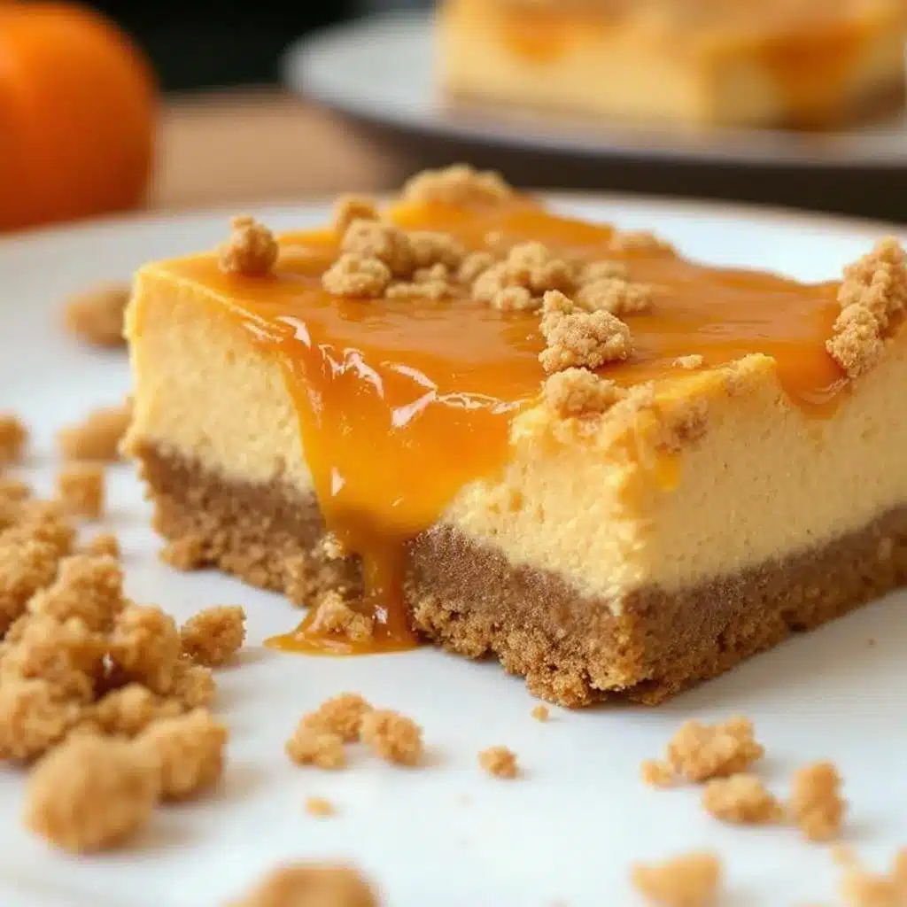 pumpkin cheesecake bars - featured image