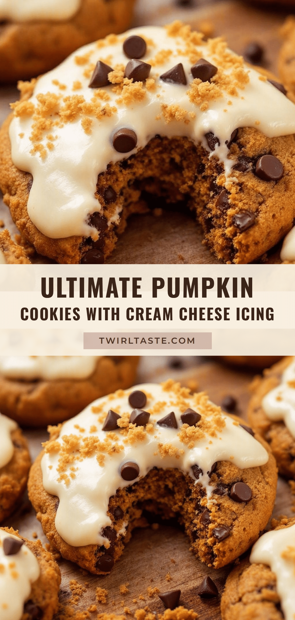 pumpkin cookies with cream cheese icing recipe