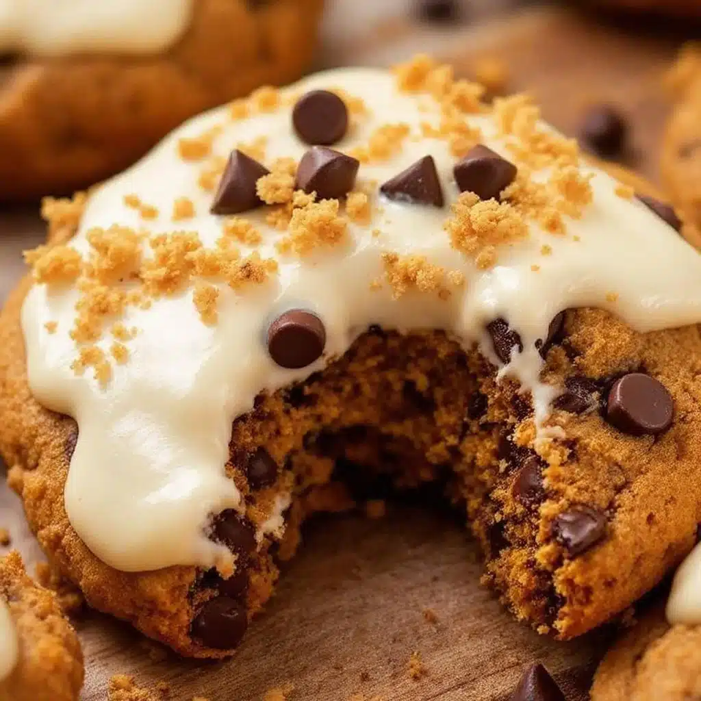 pumpkin cookies with cream cheese icing - featured image
