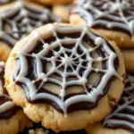 spiderweb halloween sugar cookies - featured image