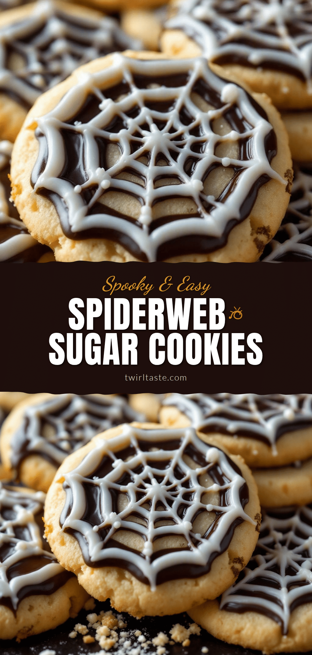 spiderweb halloween sugar cookies recipe