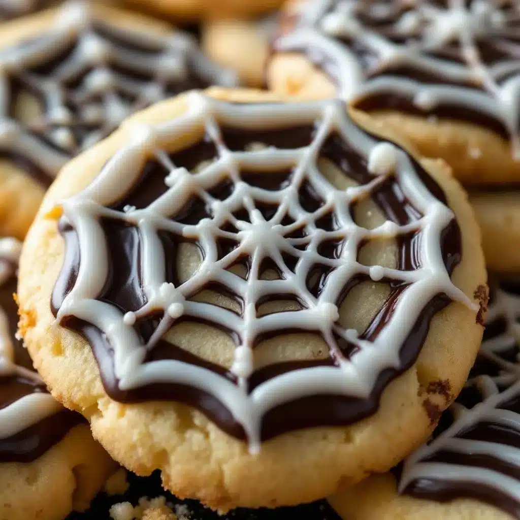 spiderweb halloween sugar cookies - featured image