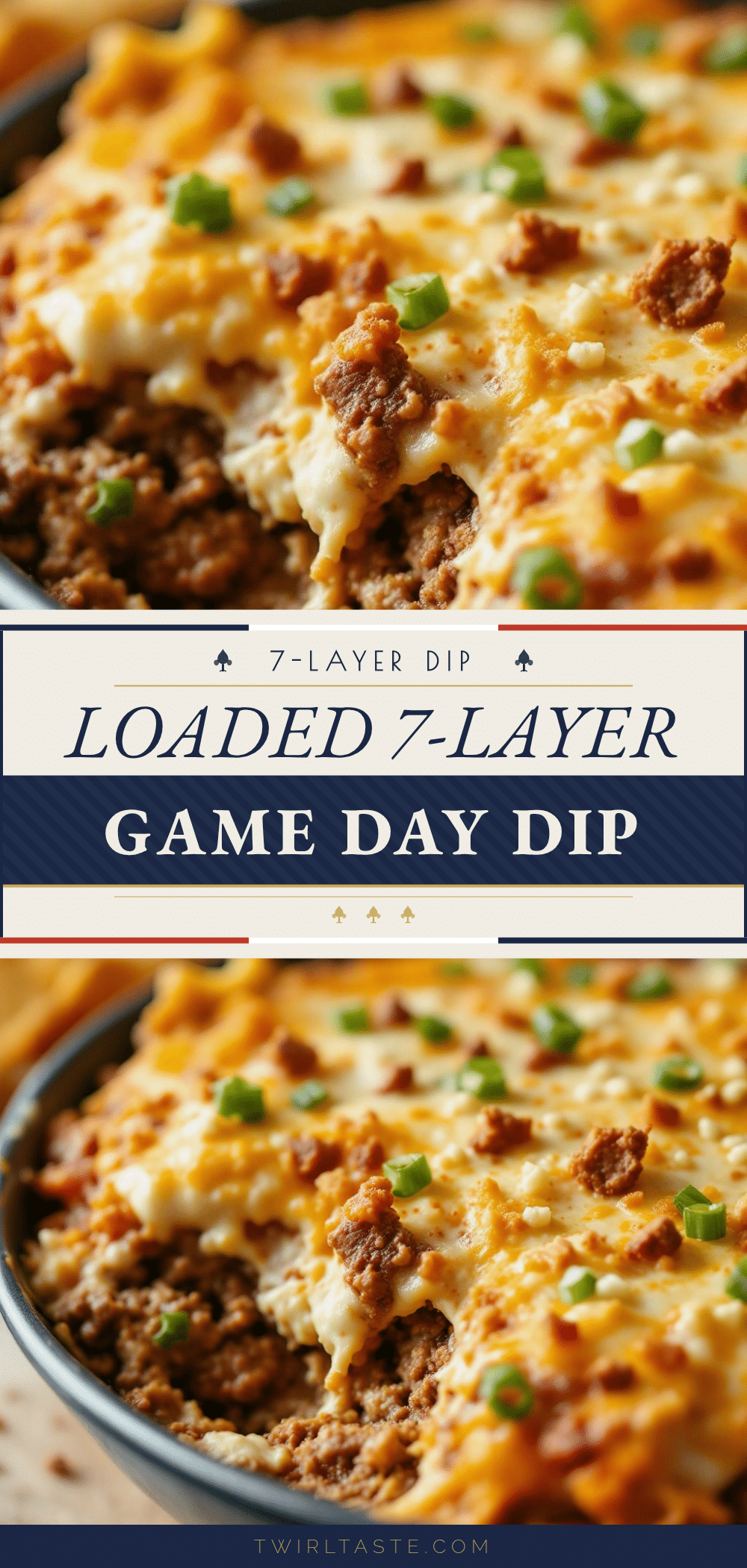 7-layer game day dip with ground beef recipe