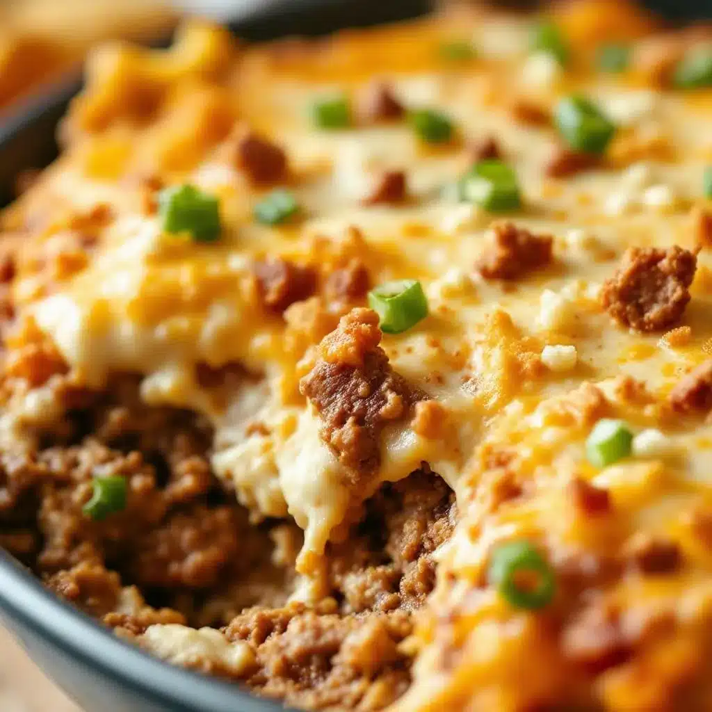 7-layer game day dip with ground beef - featured image