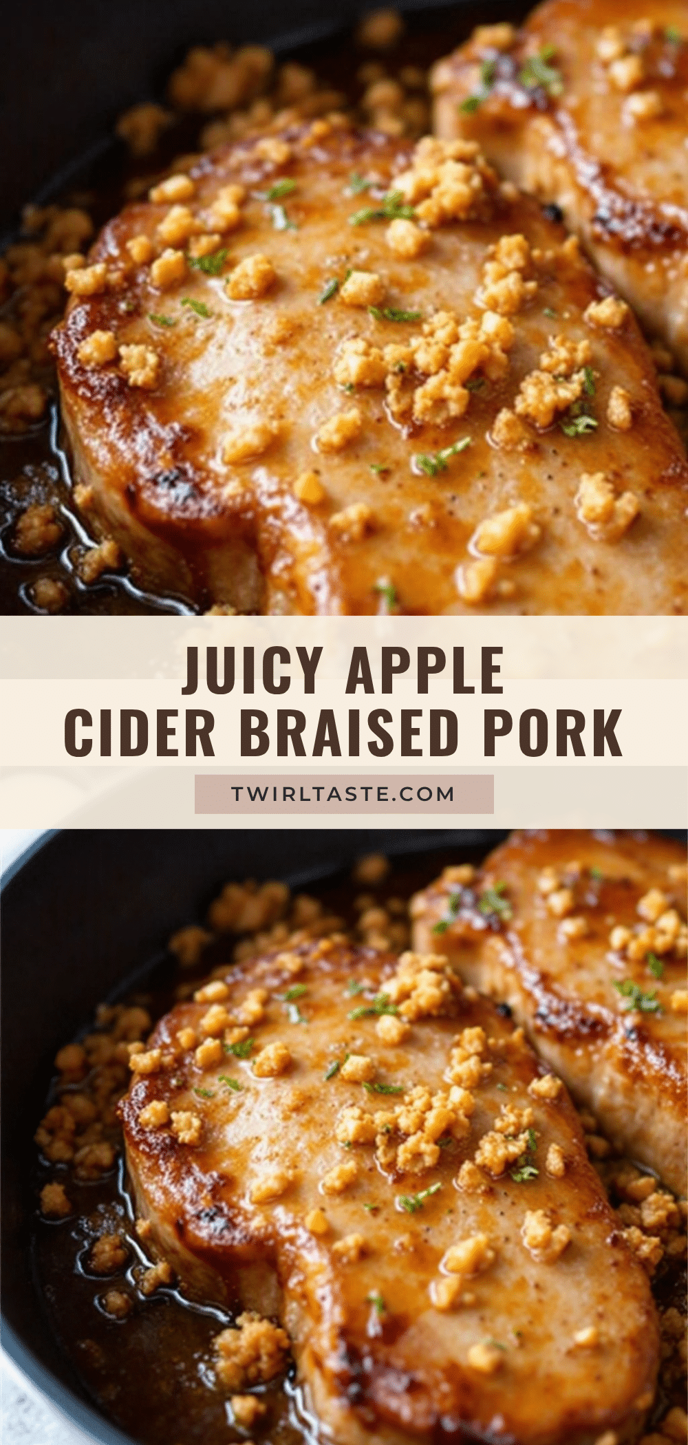 apple cider braised pork chops recipe