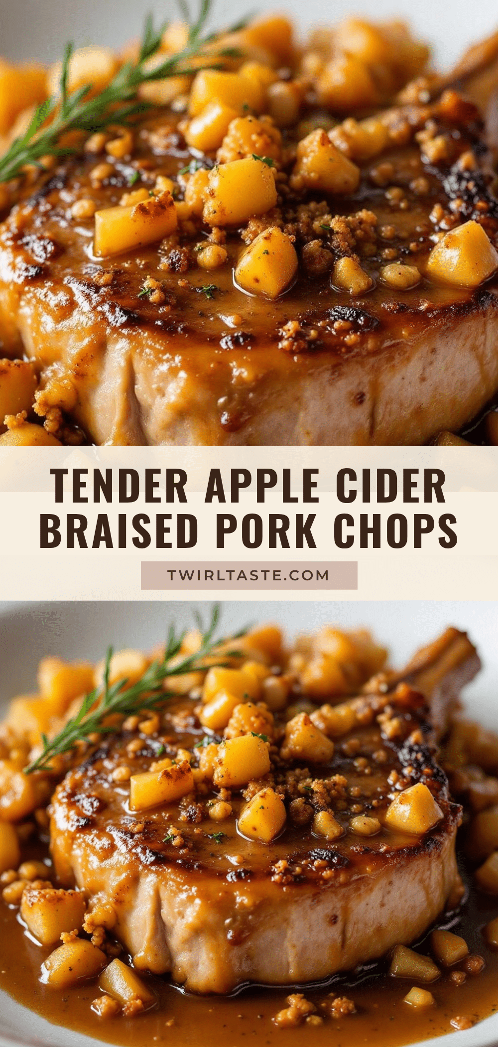 apple cider braised pork chops recipe