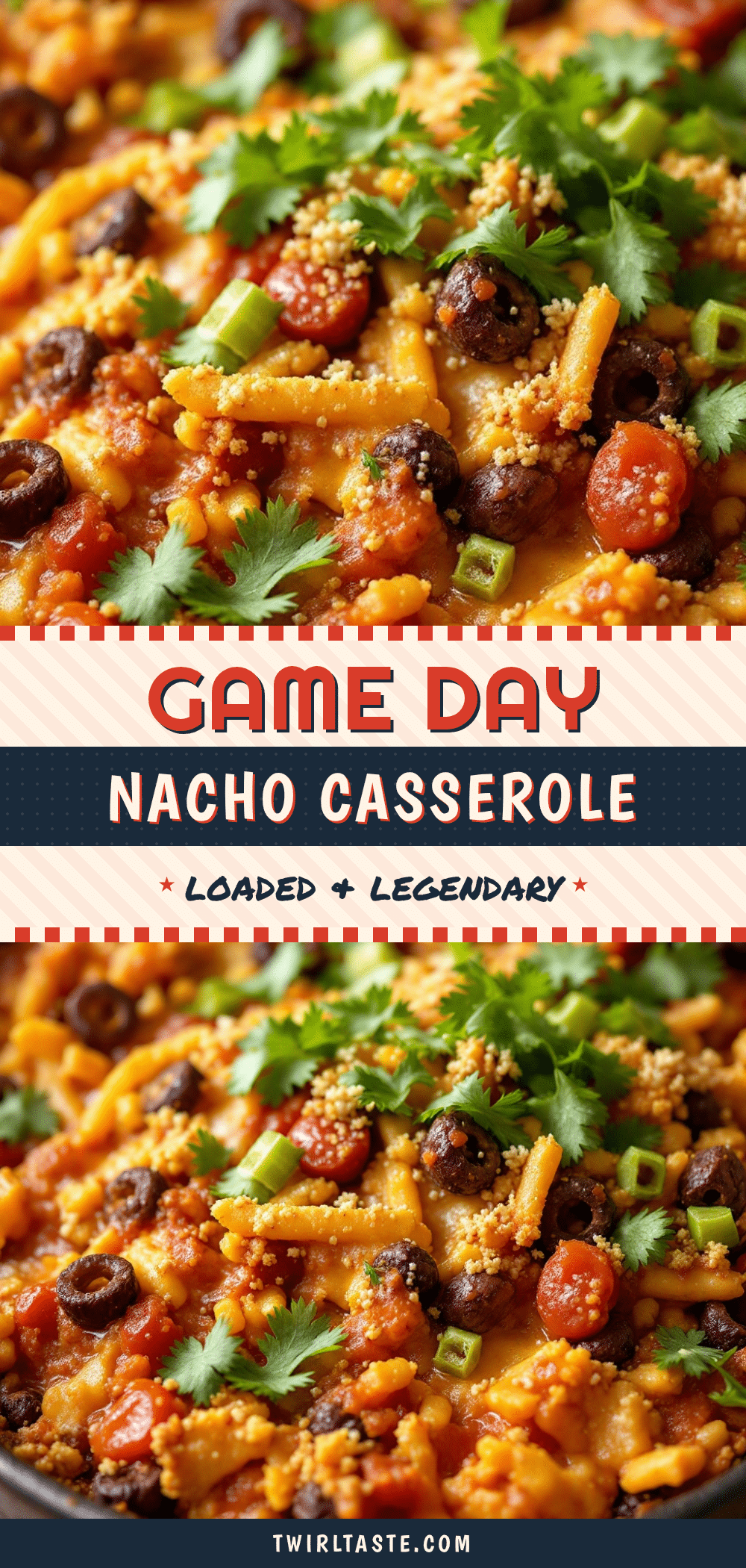 Best Loaded Nacho Football Casserole recipe