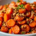 brown sugar bourbon glazed carrots - featured image