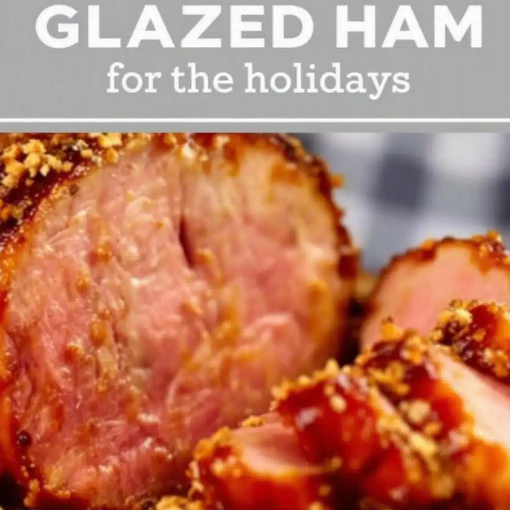 brown sugar bourbon glazed ham - featured image