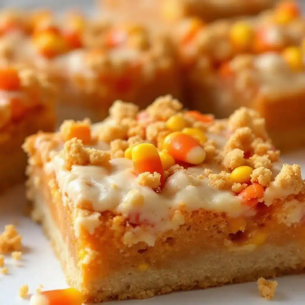 Candy Corn Sugar Cookie Bars - featured image