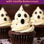 chocolate ghost cupcakes - featured image