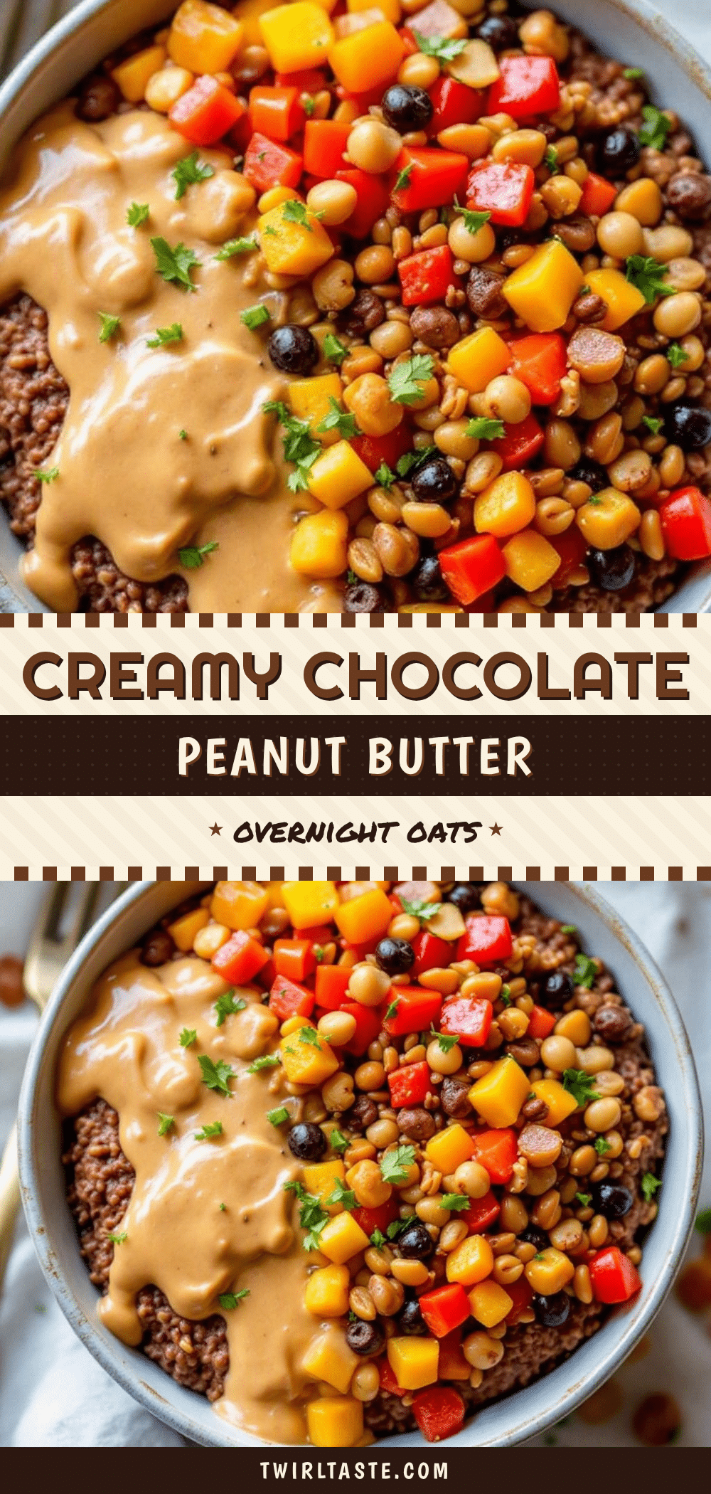 chocolate peanut butter overnight oats recipe