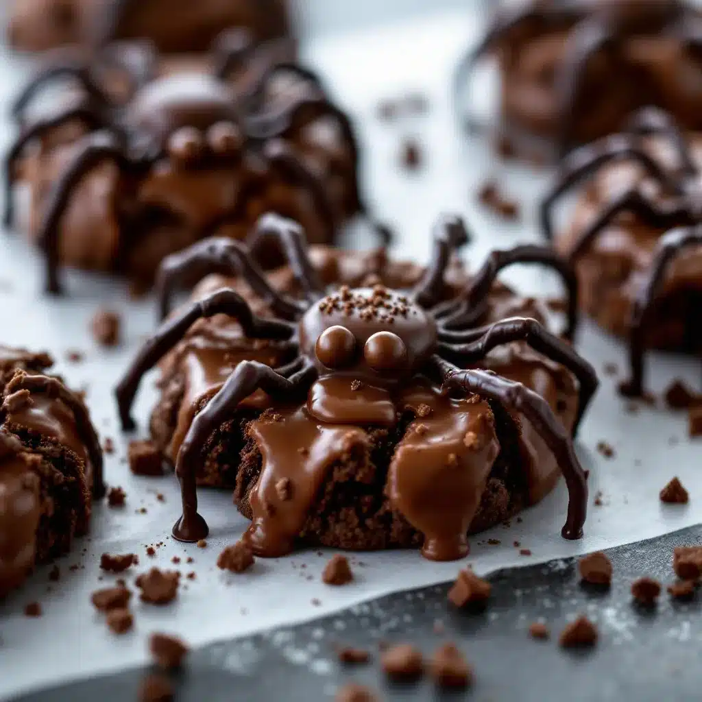 chocolate spider cookies preparation steps