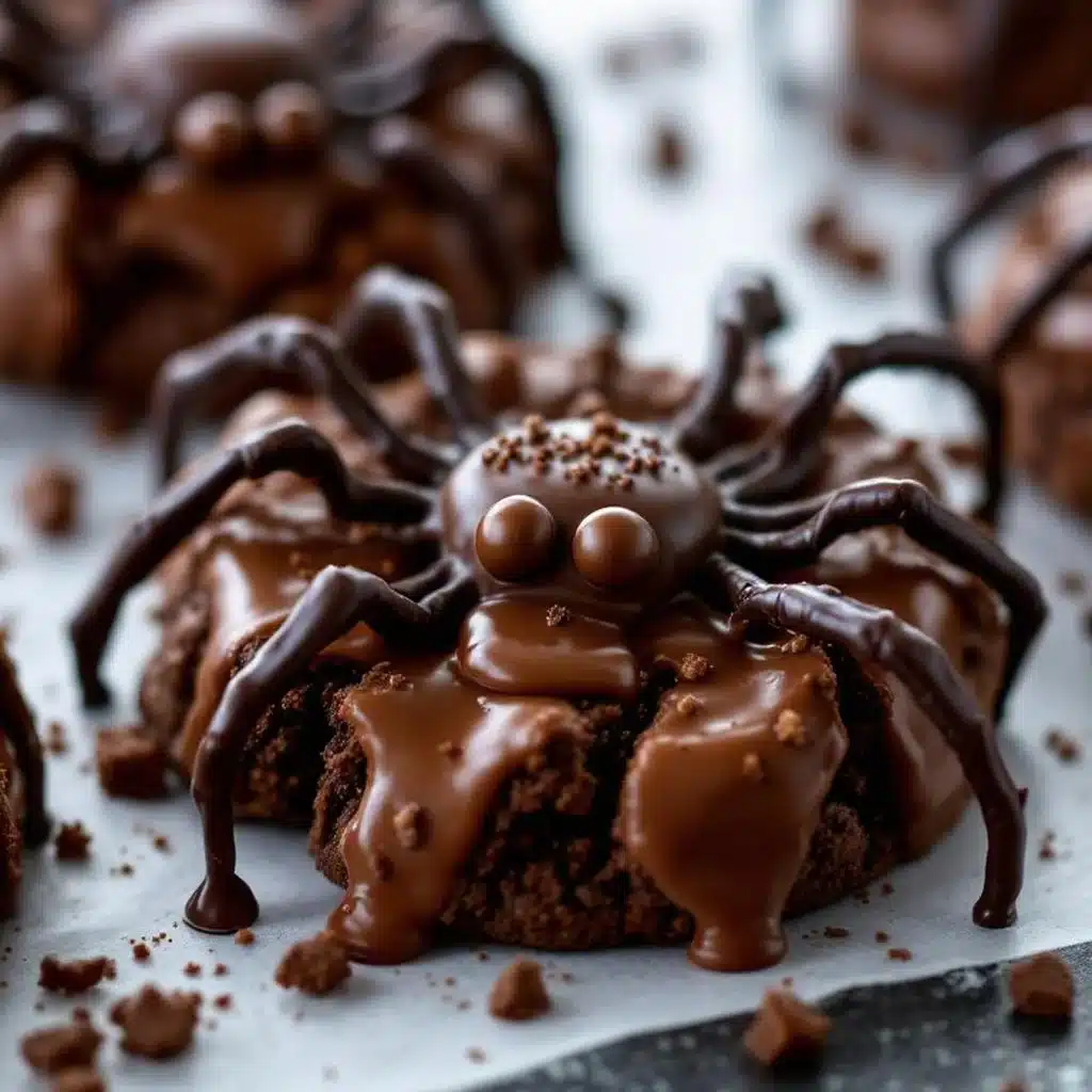 chocolate spider cookies - featured image