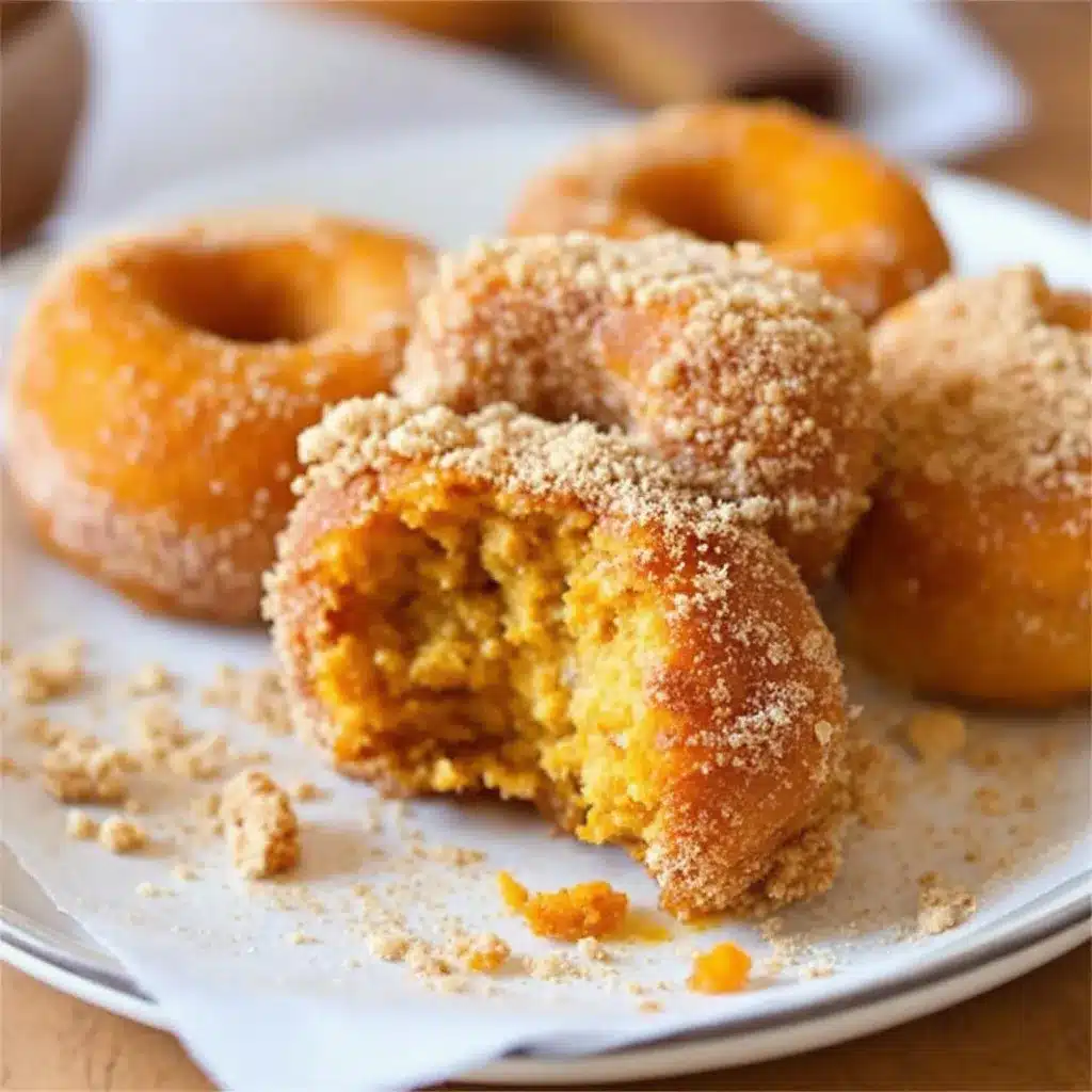 cinnamon sugar pumpkin donut holes preparation steps