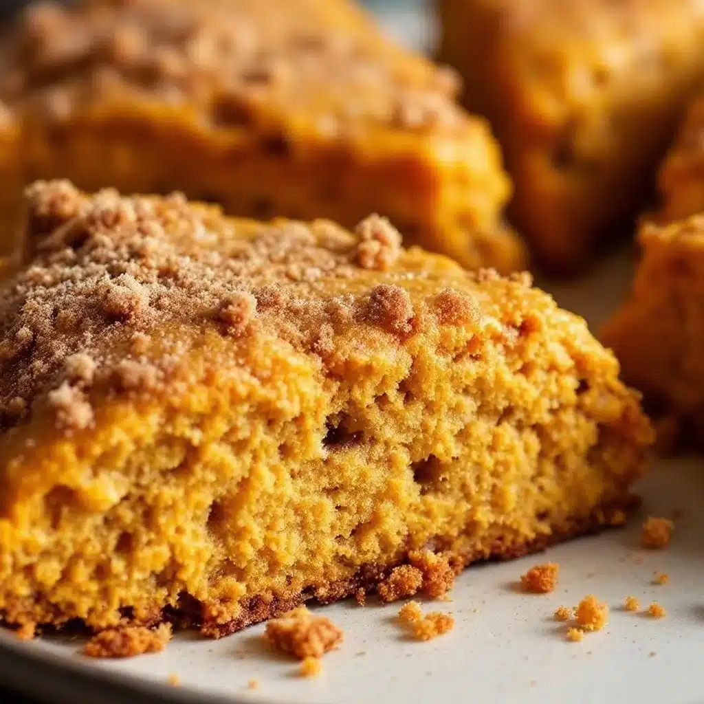 cozy baked pumpkin scones with cinnamon sugar - featured image