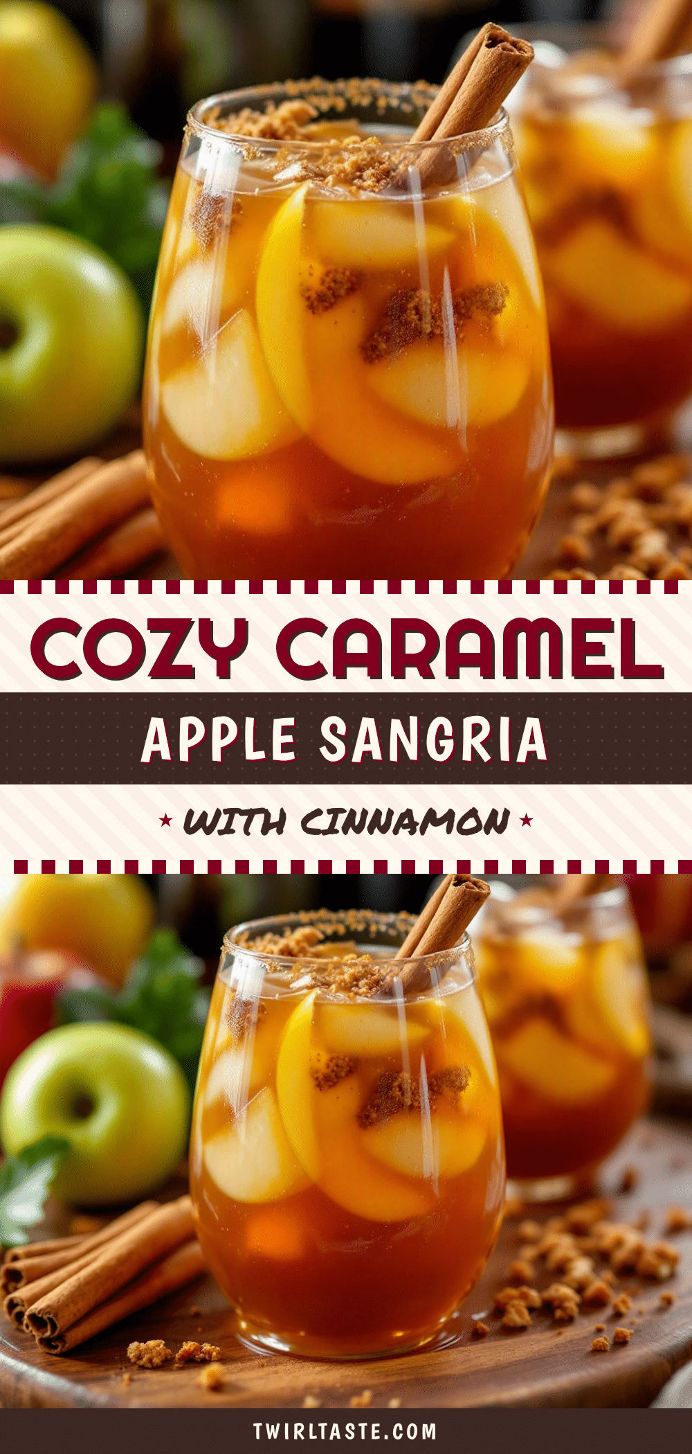 cozy caramel apple sangria recipe