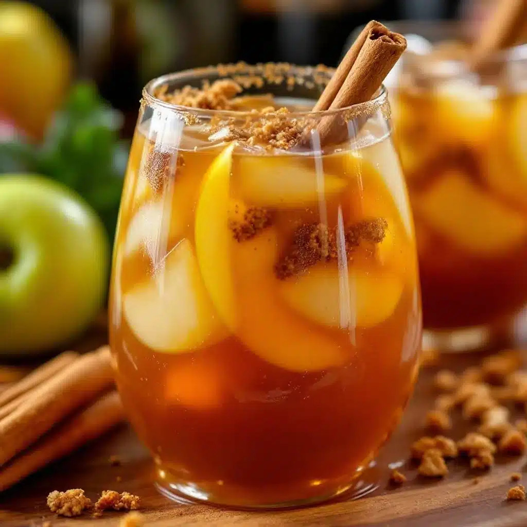 cozy caramel apple sangria - featured image
