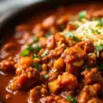cozy crockpot beef chili - featured image