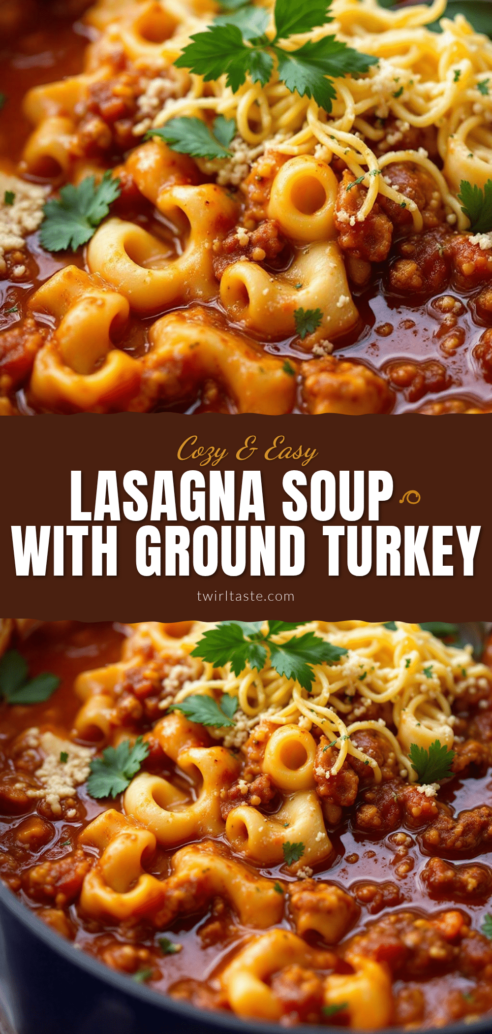 cozy lasagna soup with ground turkey recipe
