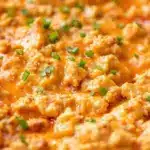 creamy baked buffalo chicken dip - featured image