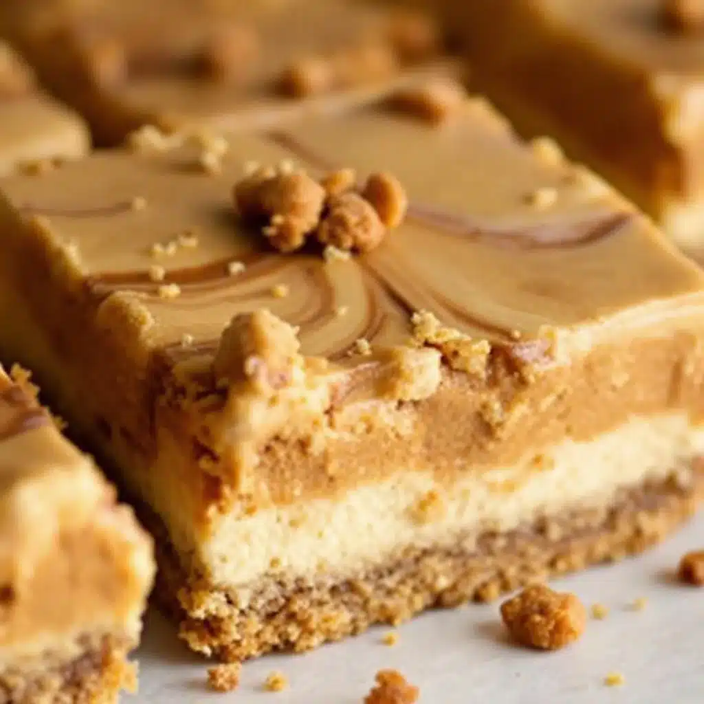 creamy Biscoff cheesecake bars - featured image