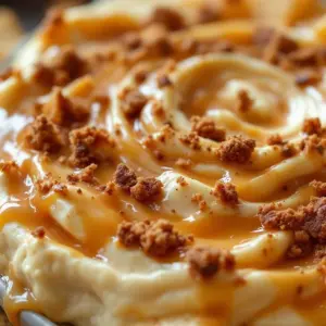 creamy caramel apple cheesecake dip - featured image