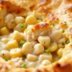 creamy chicken pot pie - featured image