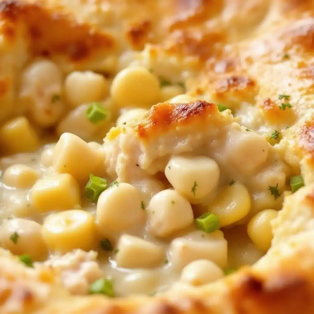 creamy chicken pot pie - featured image