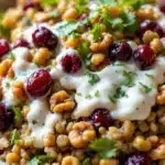 creamy cranberry walnut wild rice salad - featured image