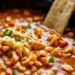 creamy crockpot chicken enchilada soup - featured image