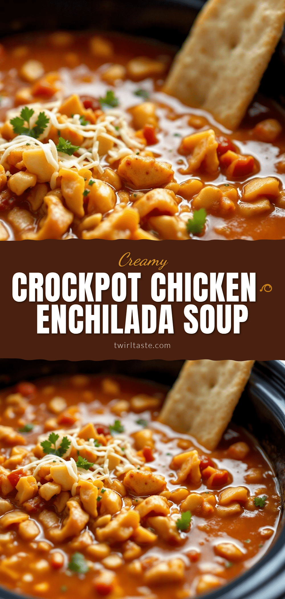 creamy crockpot chicken enchilada soup recipe