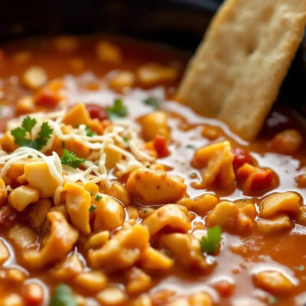 creamy crockpot chicken enchilada soup - featured image