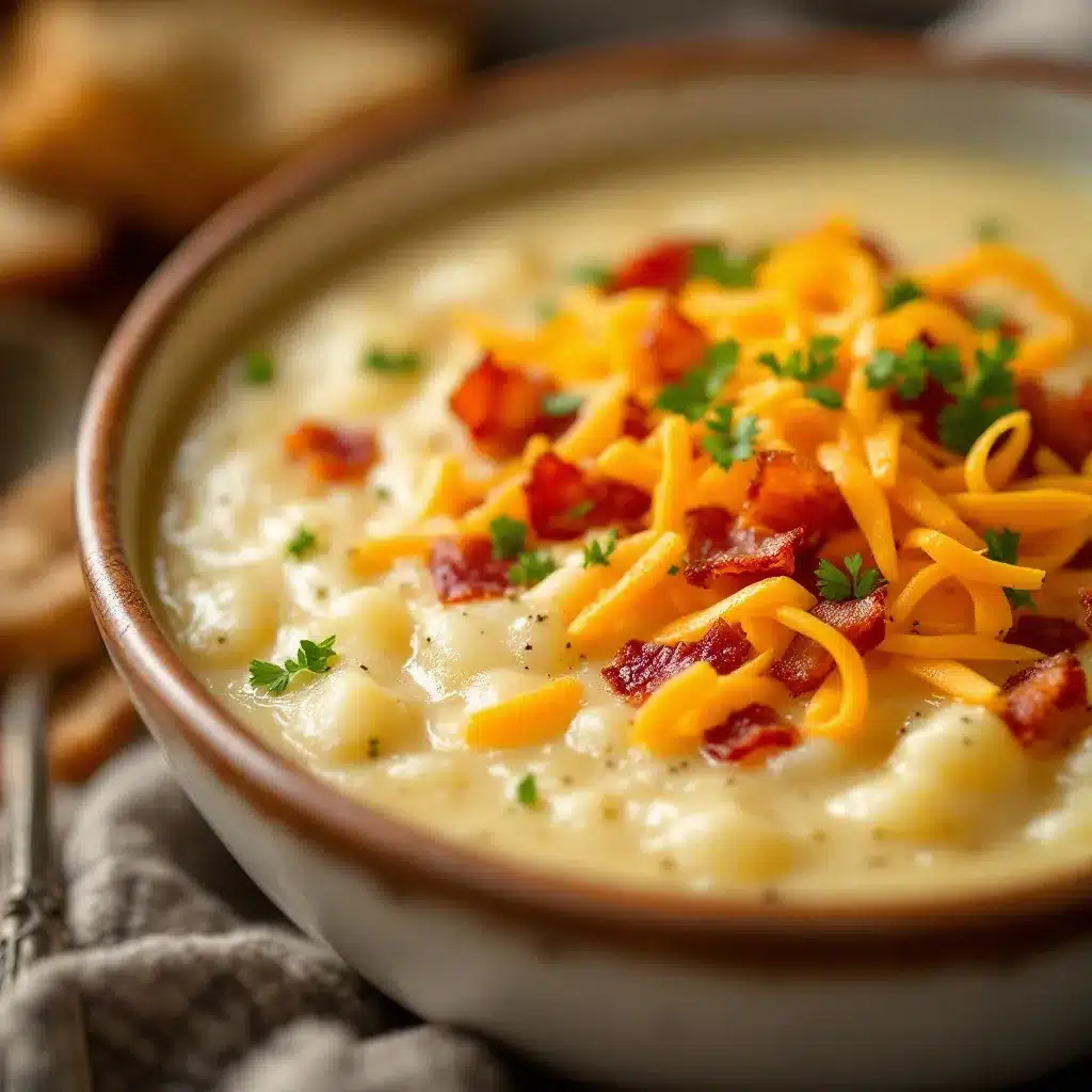 creamy loaded baked potato soup preparation steps