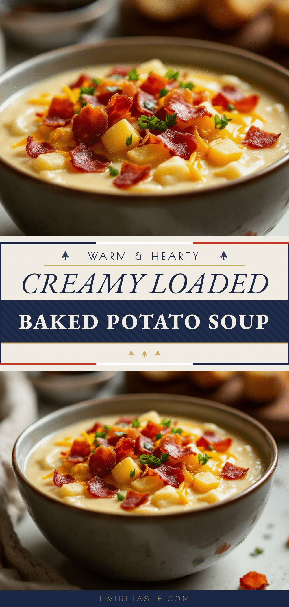 creamy loaded baked potato soup with bacon recipe