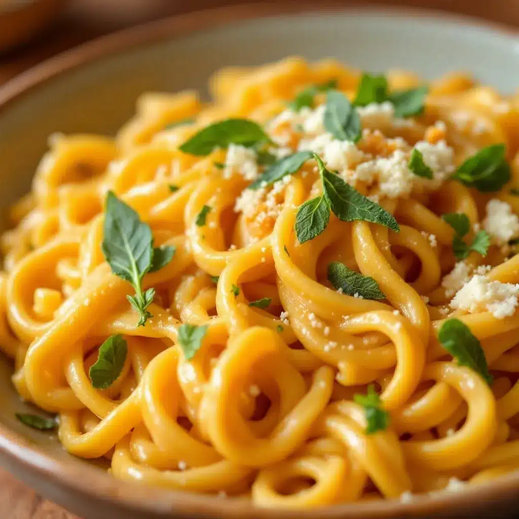 Creamy One-Pot Pumpkin Pasta preparation steps