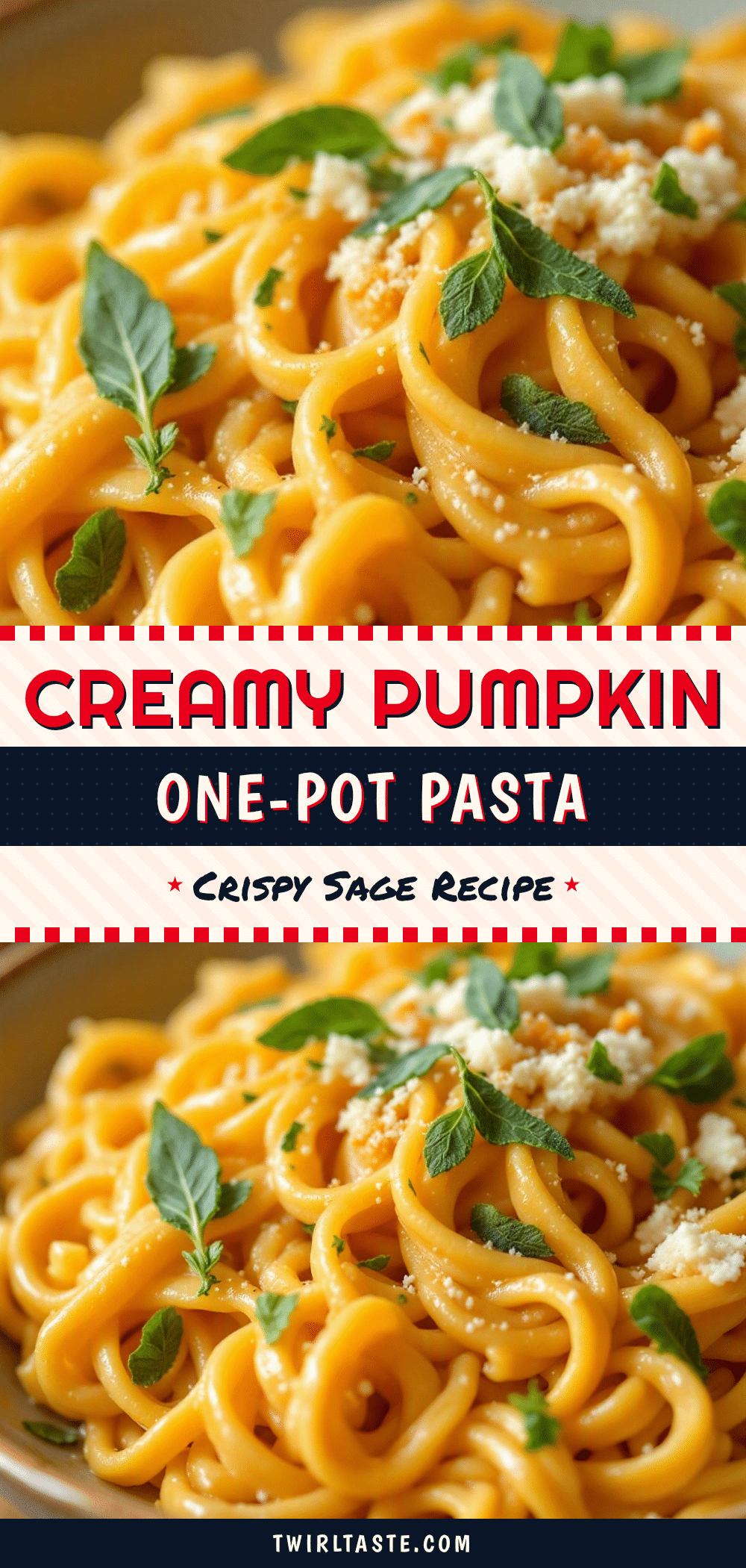 Creamy One-Pot Pumpkin Pasta recipe