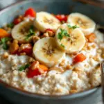 creamy peanut butter banana overnight oats - featured image