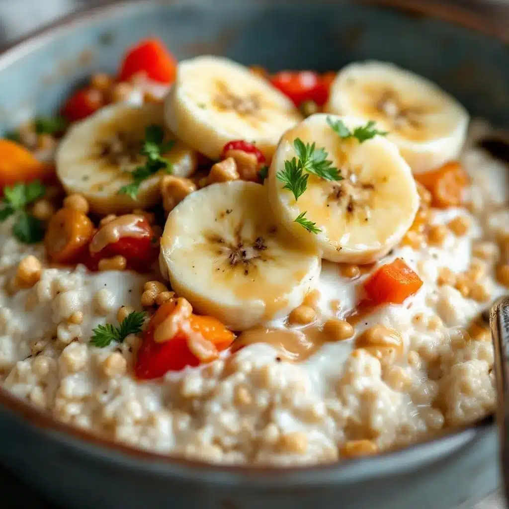 creamy peanut butter banana overnight oats - featured image