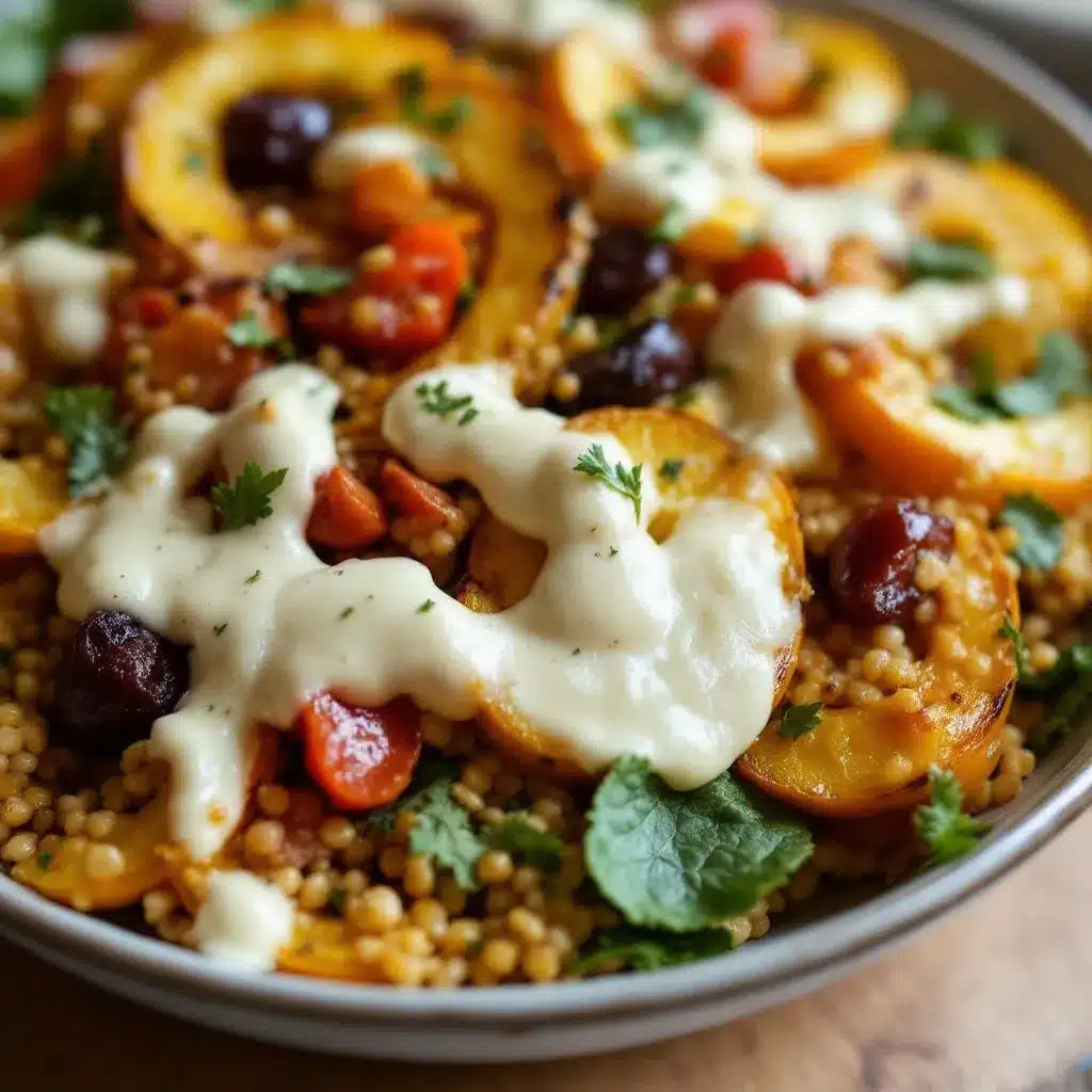 creamy roasted delicata squash with maple tahini preparation steps