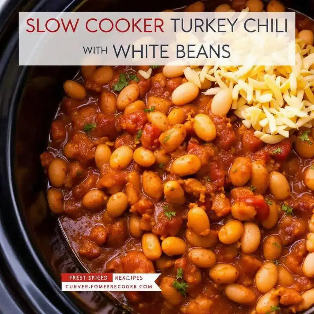 creamy slow cooker turkey chili preparation steps