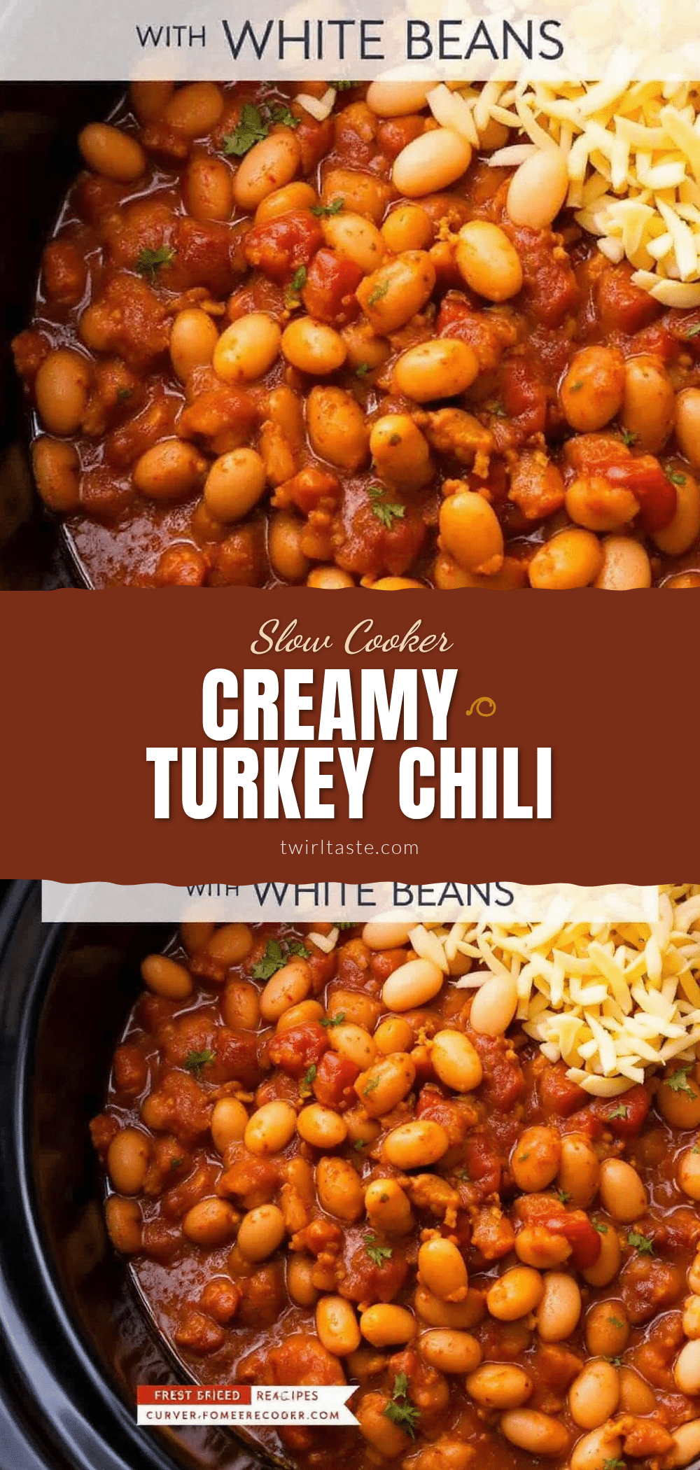 creamy slow cooker turkey chili recipe