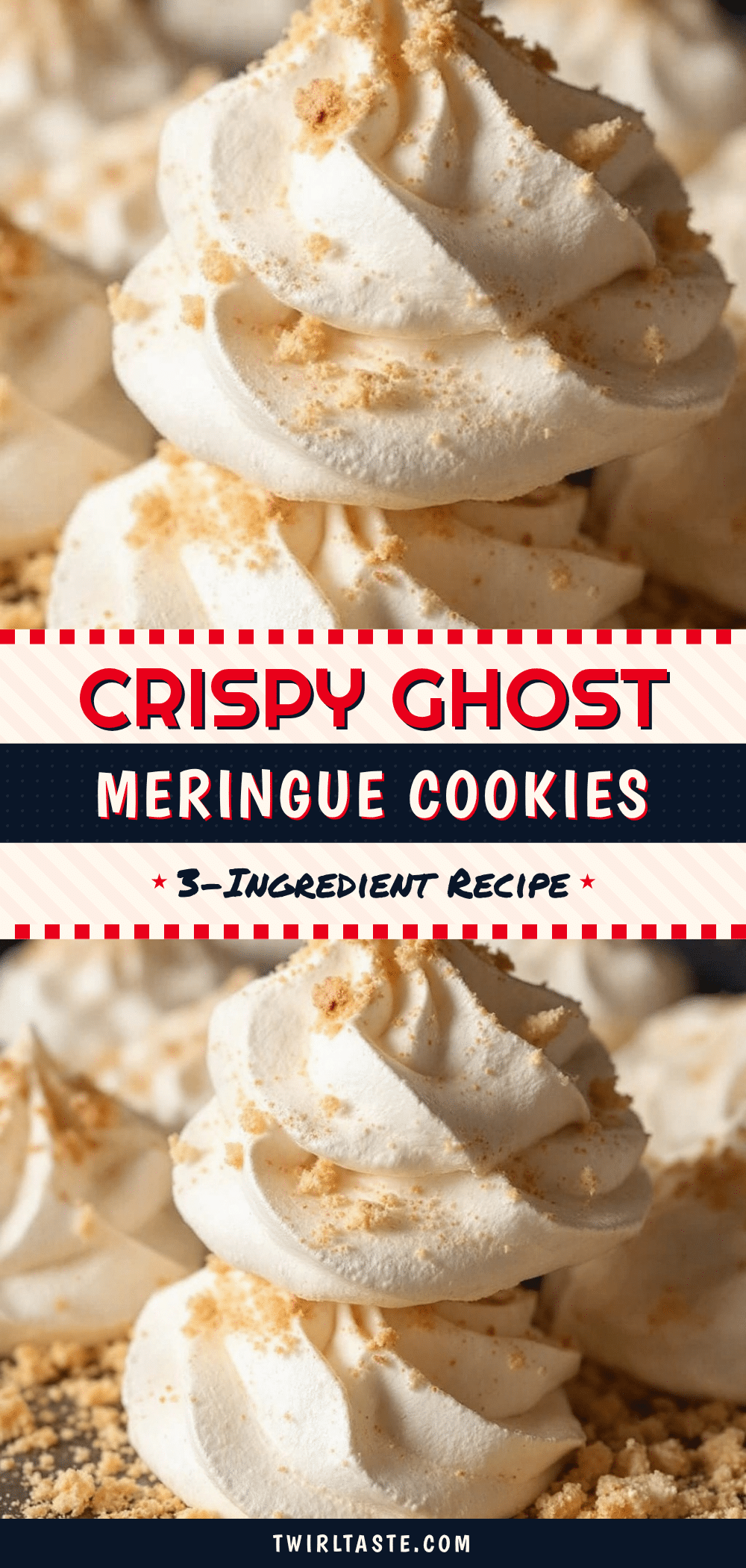 crispy 3-ingredient ghost meringue cookies recipe