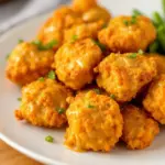 crispy air fryer chicken thigh bites with honey mustard - featured image