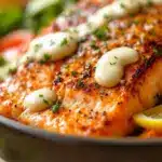 crispy air fryer salmon - featured image
