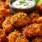 crispy baked chicken wing bites - featured image