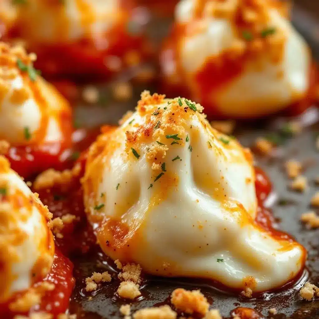 Crispy Baked Mozzarella Ghost Bites with Marinara - featured image